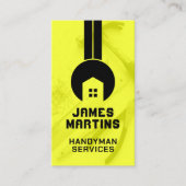 Verticale moersleutel huis klusjesman visitekaartje (Voorkant)