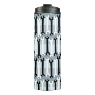 Verticale Moersleutel Patroon Thermische Tumbler Thermosbeker