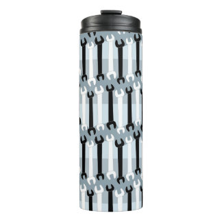 Verticale Moersleutel Patroon Thermische Tumbler Thermosbeker