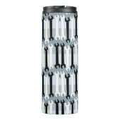 Verticale Moersleutel Patroon Thermische Tumbler Thermosbeker (Achterkant)