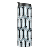 Verticale Moersleutel Patroon Thermische Tumbler Thermosbeker (Geroteerd rechts)