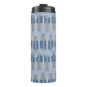Verticale Moersleutel Patroon Thermische Tumbler Thermosbeker