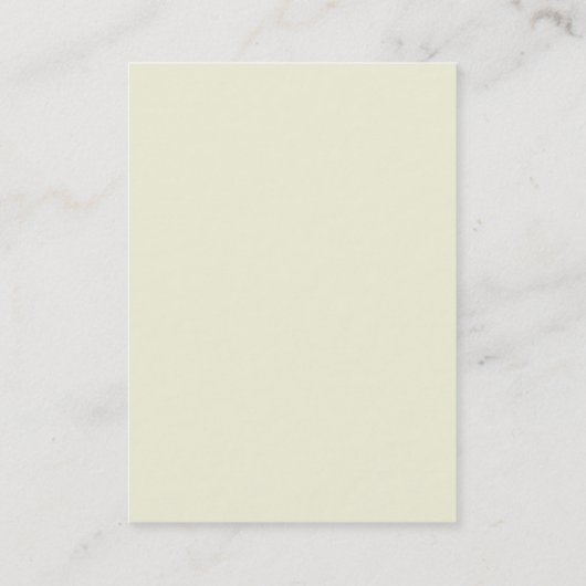 Verticale monogram minimalistisch beige kleurenren visitekaartje (Achterkant)