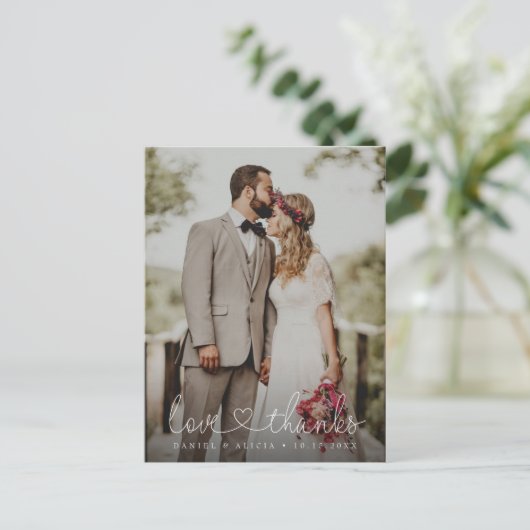 Verticale Moody Wedding photography Love and bedan Briefkaart (Staand voorkant)