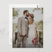 Verticale Moody Wedding photography Love and bedan Briefkaart (Voorkant / Achterkant)