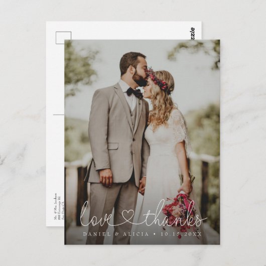 Verticale Moody Wedding photography Love and bedan Briefkaart (Voorkant / Achterkant)