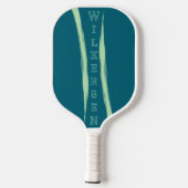 Verticale Naam simpel swish dark blauwgroen Pickleball Paddle (Achterkant)