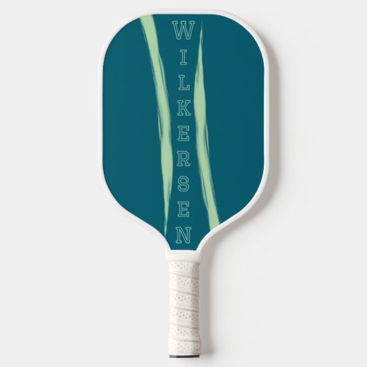 Verticale Naam simpel swish dark blauwgroen Pickleball Paddle (Voorkant)