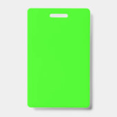 Verticale Neon Groene Badge – Aanpasbaar (Achterkant)