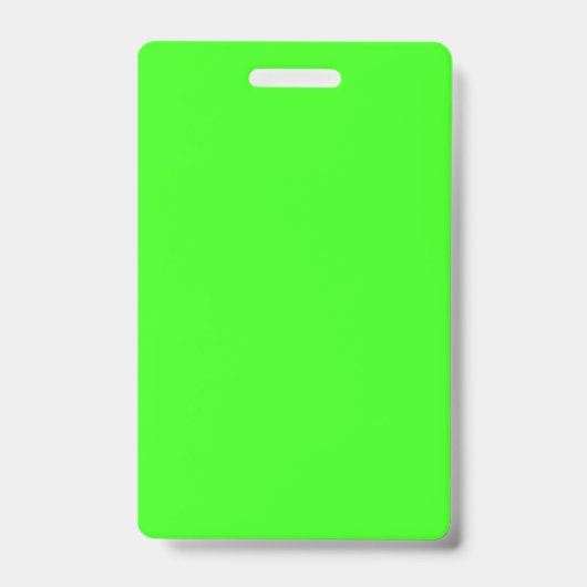 Verticale Neon Groene Badge – Aanpasbaar (Voorzijde)