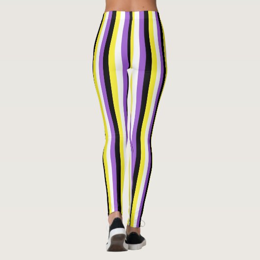 Verticale niet-binaire Pride-vlag Leggings (Achterkant)
