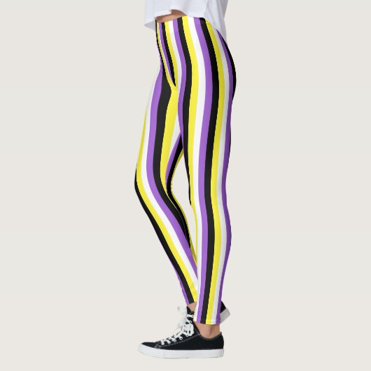 Verticale niet-binaire Pride-vlag Leggings (Links)