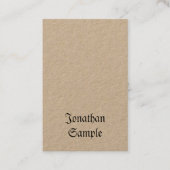 Verticale  nostalgische klassieke look Real Kraft Visitekaartje (Voorkant)