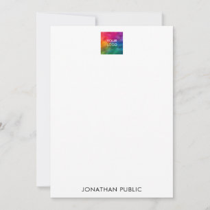 Verticale notitiekaartnaam hier Logo Matig minimaa Notitiekaartje