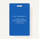 Verticale NP, Nurse Practitioner Photo ID Bar Code Badge (Achterkant)