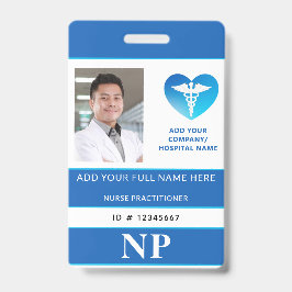 Verticale NP, verpleegkundige, foto-ID Badge