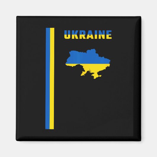 Verticale Oekraïense vlag Magneet (Voorkant)