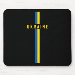 Verticale Oekraïense vlag met tekst 'Oekraïne' in Muismat