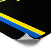 Verticale Oekraïense vlag Poster (Hoek)