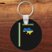 Verticale Oekraïense vlag Sleutelhanger (Voorkant)