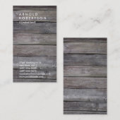 Verticale ontwerpkwaliteit hout visitekaartje (Voorkant / Achterkant)
