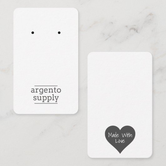 Verticale oorkaartje - Voeg uw Logo toe Visitekaartje (Voorkant / Achterkant)