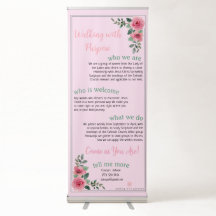 Verticale oprolbanner