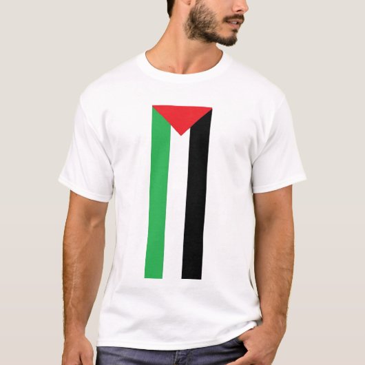 Verticale Palestijnse vlag T-shirt (Voorkant)
