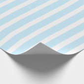 Verticale pasta Blauw en witte strepen Cadeaupapier (Hoek)