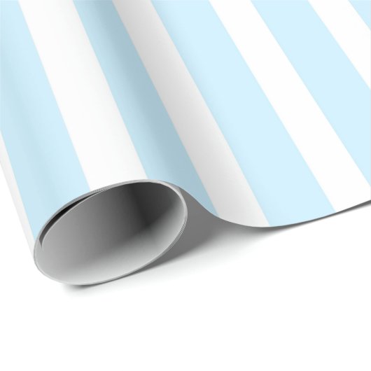 Verticale pasta Blauw en witte strepen Cadeaupapier (Rol Hoek)