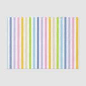 Verticale pasteelregenboog en witte strepen tissuepapier (Voorkant)