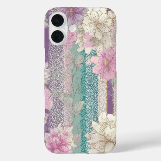 Verticale pastel strepen met kantstructuren Case-Mate iPhone case (Achterkant)