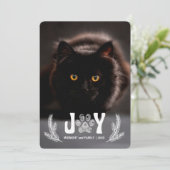 Verticale pennen en foto's met snoerklep feestdagenkaart (Staand voorkant)