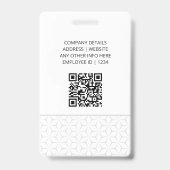Verticale personeelskaart met QR-code naamkaart Badge (Achterkant)