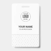 Verticale personeelskaart met QR-code naamkaart Badge (Voorzijde)