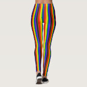 Verticale Philadephia Regenboog Pride Vlag Leggings (Achterkant)