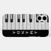 Verticale pianotoetsen met gepersonaliseerde naam Case-Mate iPhone case (Achterkant (horizontaal))