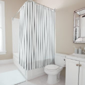 Verticale pinstripes douchegordijn (In situ)