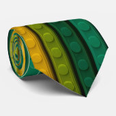 Verticale plastic bakstenen Geel-groen Stropdas (Opgerold)