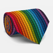 Verticale plastic regenboogstenen stropdas (Opgerold)