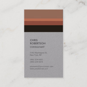 Verticale Premium Grijs Minimalistische Modern Visitekaartje