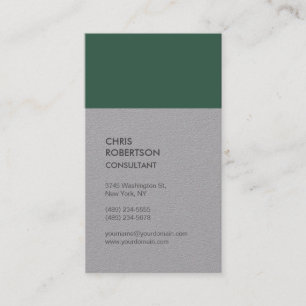 Verticale Premium Grijs Minimalistische Modern Visitekaartje
