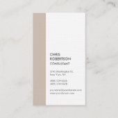 Verticale Premium Linen minimalistisch Modern Visitekaartje (Voorkant)