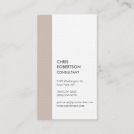 Verticale Premium Linen minimalistisch Modern Visitekaartje