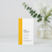 Verticale Premium Linen minimalistisch Modern Visitekaartje (Staand voorkant)