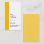 Verticale Premium Linen minimalistisch Modern Visitekaartje (Voorkant / Achterkant)