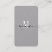 Verticale Professional Premium Gray Handtekening F Visitekaartje (Voorkant)