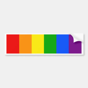 "VERTICALE RAINBOW STRIPES" BUMPERSTICKER