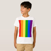 "VERTICALE RAINBOW STRIPES" T-SHIRT (Voorkant volledig)