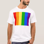 "VERTICALE RAINBOW STRIPES" T-SHIRT (Voorkant)